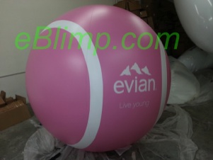 spinnig evian RC blimp flying in singapore